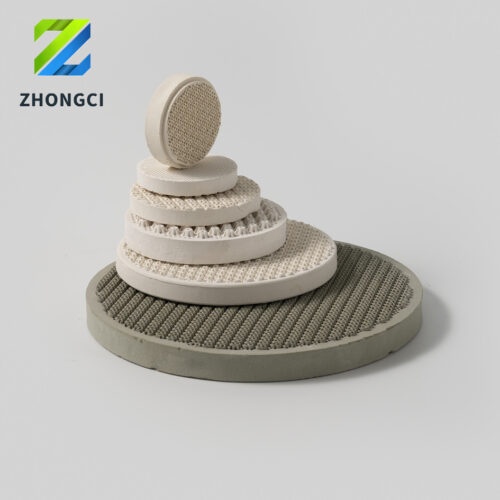 Round honeycomb ceramic plate