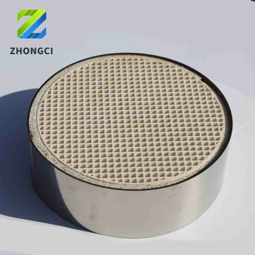 Honeycomb ceramic heat storage body for fireplaces
