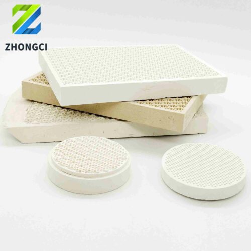 Square honeycomb ceramic plate